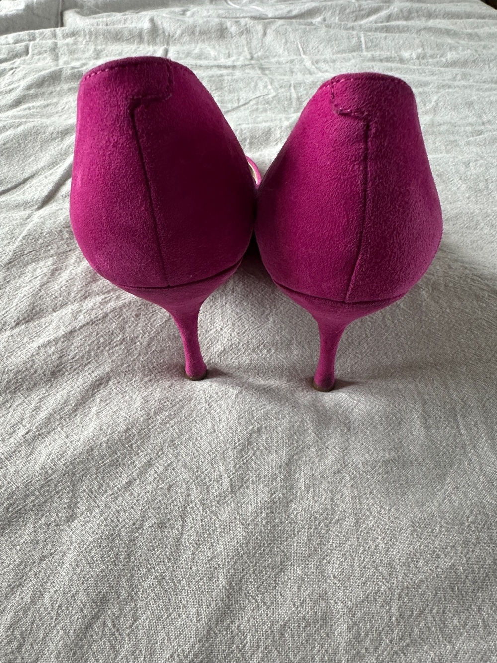 Marc Fisher Magenta Suede Pointed-Toe Pumps - Picture 4 of 5